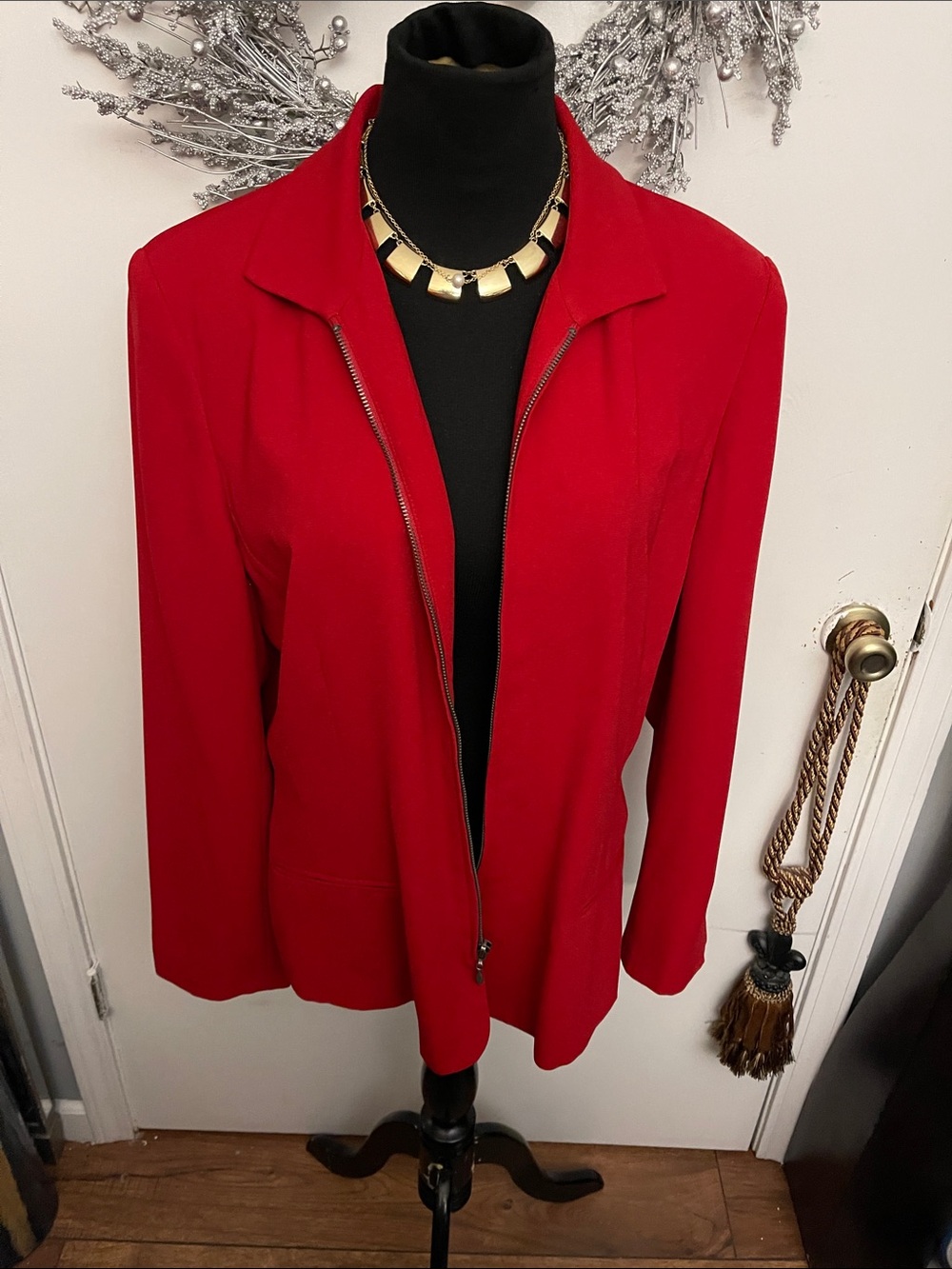 Red Zip-Front Women's Jacket